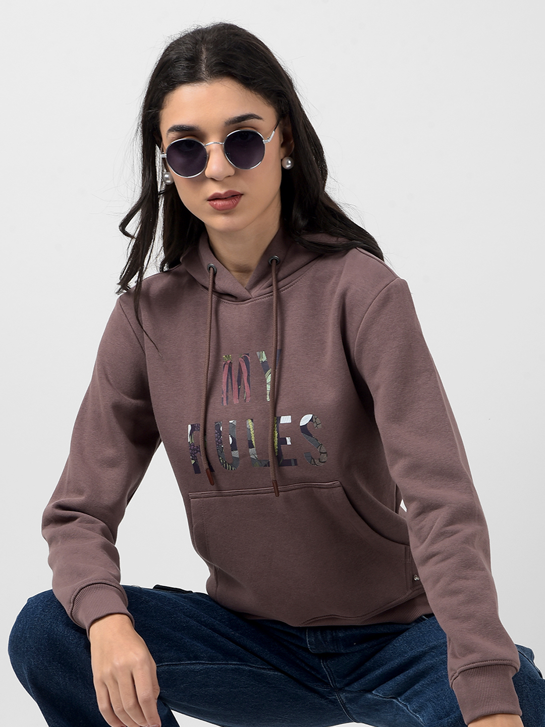 Numero Uno Women Typography Purple Sweat Shirt
